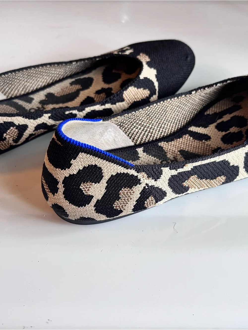 Rothy's Leopard Print Ballet Flats - Black & Tan